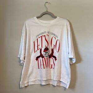 Champion White and Red Graphic Tee